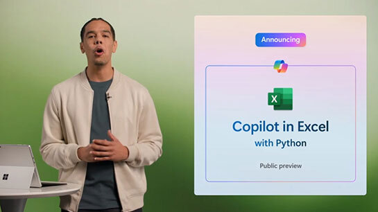 Copilot in Excel with Python」の[パブリックプレビューが発表