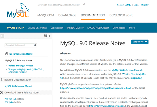 MySQL 9.0