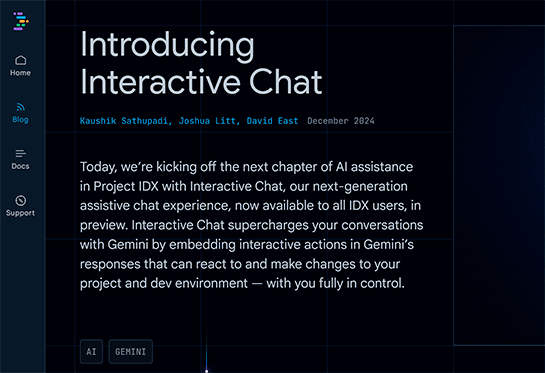 Project IDXの新機能Interactive Chat